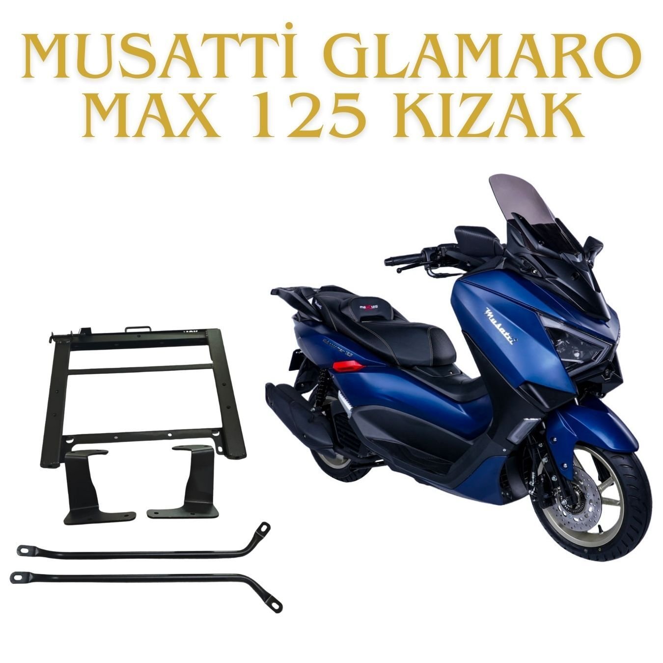 MUSATTİ GLAMARO 125 KIZAKLI KURYE PAKET ÇANTA DEMİRİ