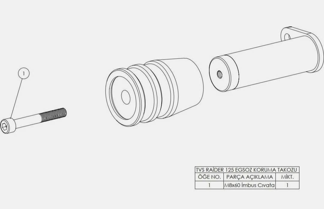TVS RAİDER EGZOZ KORUMA TAKOZU